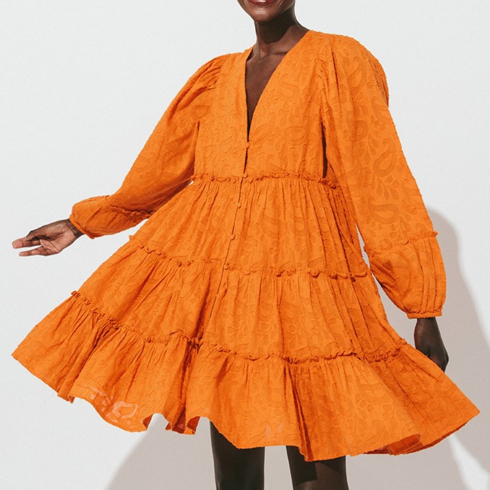 Blythe Mini Dress / Bright Orange